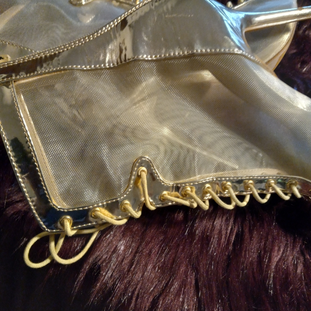 Gold Sheer Ankle Boots
